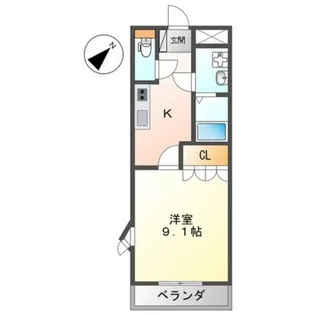 キャッスルハイム國重【1階】の間取り