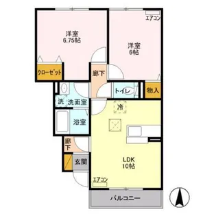 プリムヴェール上並榎【1階】の間取り