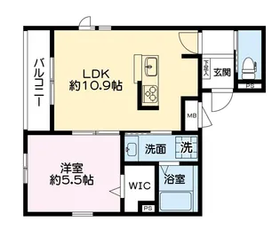 ブレント新町【2階】の間取り