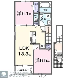 ラ ヴィエ ベル【2階】の間取り