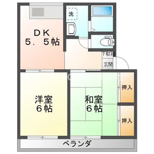 杉の下コーポ【2階】の間取り