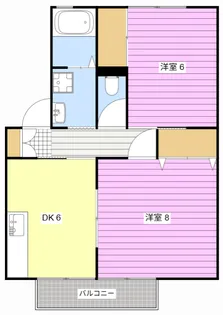 スカイハイツE【2階】の間取り
