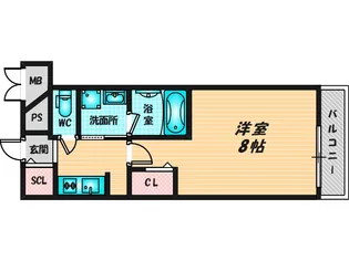 セイワパレス深江橋駅前【6階】の間取り