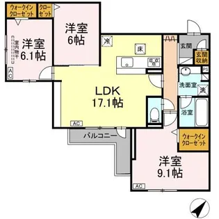 プリムラコウチ【1階】の間取り