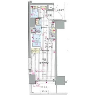 エステムプラザ川崎【12階】の間取り
