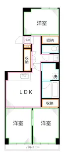 フォンテーヌ中野【1階】の間取り