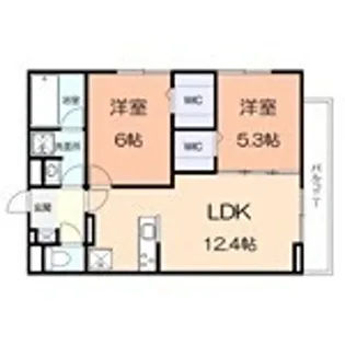 ルオント【3階】の間取り