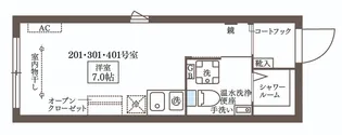 COCOCUBE大井町II【2階】の間取り