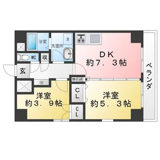 STRUSTA太閤【1階】の間取り