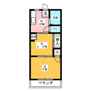 キャッスルハイツ【2階】の間取り