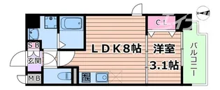サンメゾンXVI【9階】の間取り