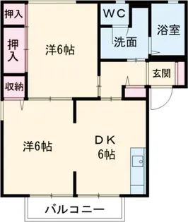タウンハイツ東峰B【1階】の間取り