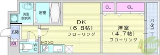 アスコット花京院【3階】の間取り