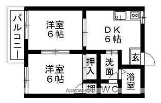 パピヨンスリー【2階】の間取り