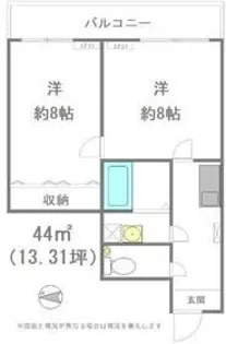 中野薬師マンション【1階】の間取り