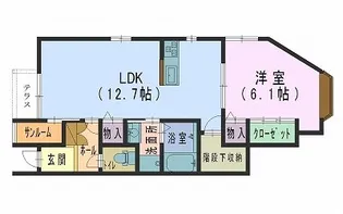 アスティクイーン【1階】の間取り