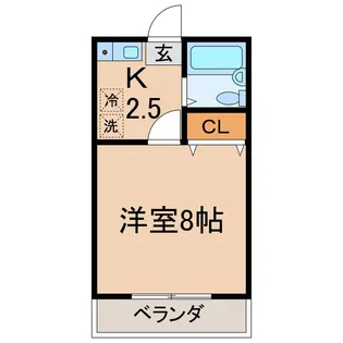 ジュネス二俣川【2階】の間取り