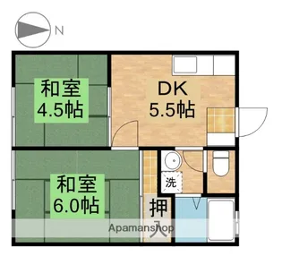 パナハイツ内野台II【1階】の間取り