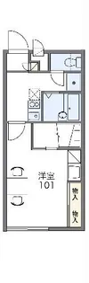 レオパレスジャルダンB【2階】の間取り