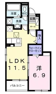ノール・ボヌール【1階】の間取り