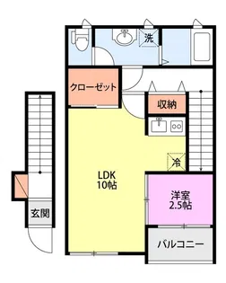 ヴィラオットA【2階】の間取り