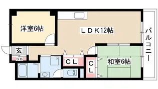 レジデンス萩【2階】の間取り