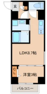 仮)LUNA五橋駅前【7階】の間取り