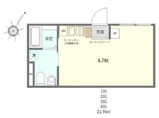 レジアス ウエノサクラギ【4階】の間取り
