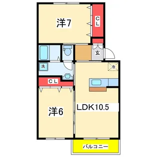 マンショングスク【2階】の間取り