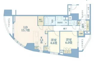プラウド渋谷東【5階】の間取り