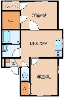 スライヴ東金屋【2階】の間取り