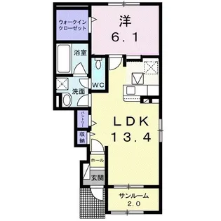 リアン【1階】の間取り