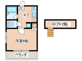 メリーメイトII【2階】の間取り