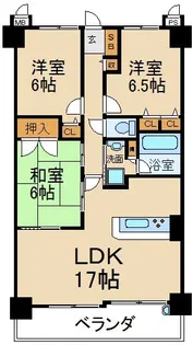 エステムコート香里園【6階】の間取り