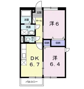 エスポワール城東B【1階】の間取り