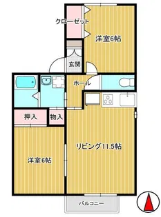 セジュール高野 A棟【2階】の間取り