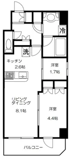 エスタシオン赤坂【5階】の間取り