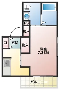 アンゲネームラオーム【2階】の間取り