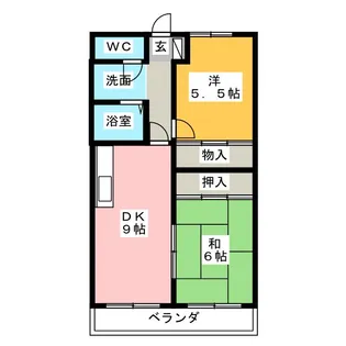 ラフォーレ大手【2階】の間取り