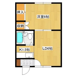 ダイヤモンドハイツ【2階】の間取り
