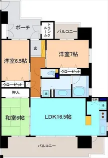 サーパス玉川町【9階】の間取り