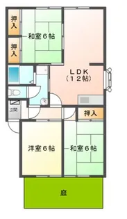 サンビレッジ春日【1階】の間取り