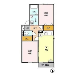 セジュール佐賀【1階】の間取り