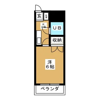 コクブマンション【4階】の間取り