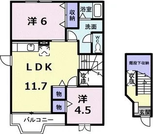 ソレアード シンデンC【2階】の間取り