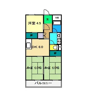 東洋マンション【4階】の間取り