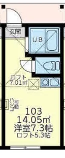 ユナイト白楽ベルーガ【1階】の間取り