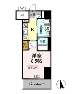 グランディオ医大前【9階】の間取り