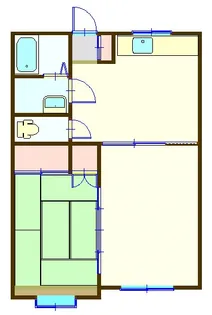 宮城県仙台市若林区遠見塚1【アパート】の間取り