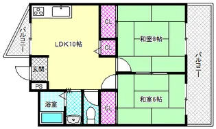 セシル古市【3階】の間取り
